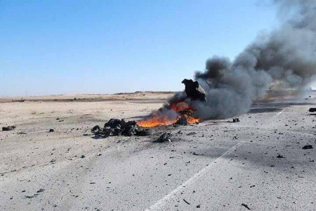 القوات الأمنية تفجر عجلة مفخخة يقودها انتحاري جنوب القائم