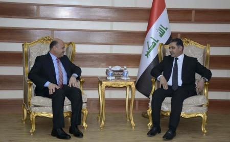 الغبان يبحث مع محافظ البصرة الملف الأمني في المحافظة