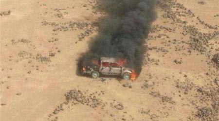 القوات الامنية تدمر آلية لداعش وتقتل من فيها بقصف صاروخي في الانبار