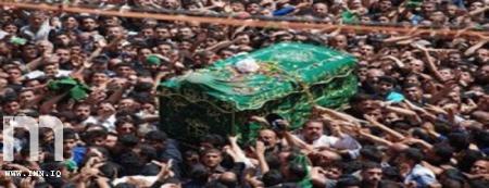 بدء مراسيم التشييع الرمزي لنعش الامام الجواد عليه السلام