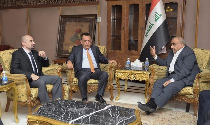 عبد المهدي يبحث مع وفد الاتحاد الوطني الكردستاني ملف تشكيل الحكومة