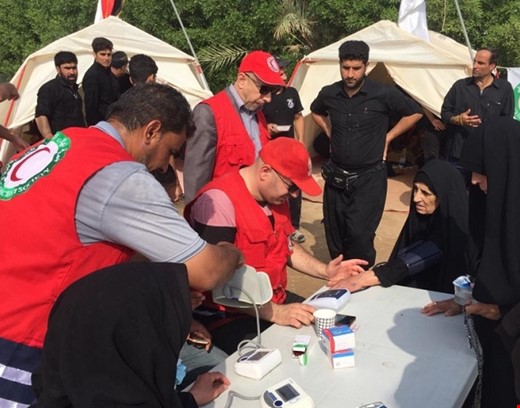 الهلال الاحمر :7 آلاف متطوع لتقديم الخدمات خلال زيارة الاربعين