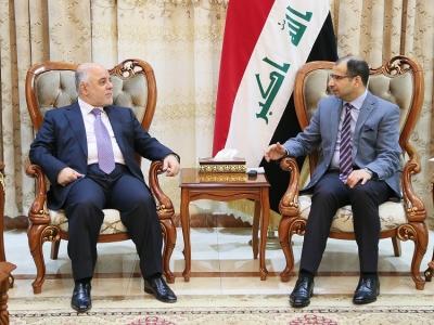 الجبوري يستقبل العبادي ويبحثان عمليات الانبار وتحرير الموصل