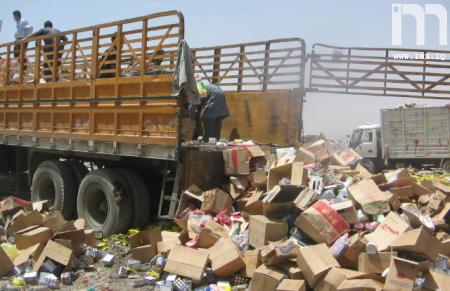 إتلاف آلاف الأطنان من المواد الغذائية