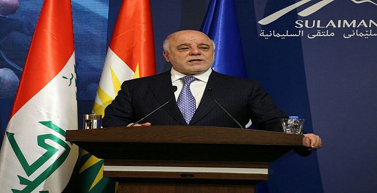 العبادي من السليمانية : معركتنا مع داعش الارهابي معركة مصيرية ووجودية