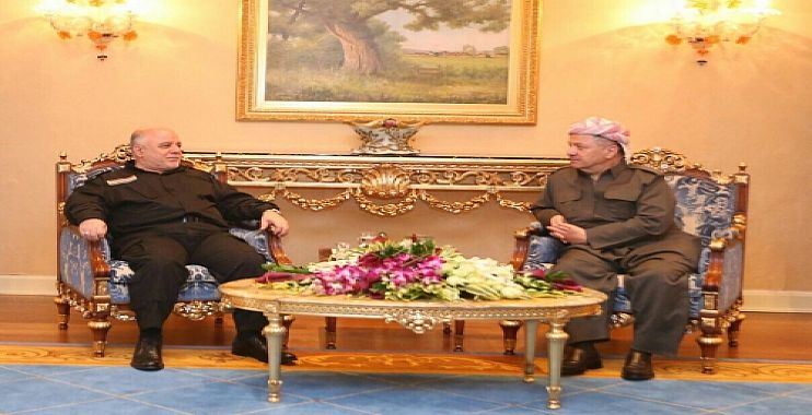 العبادي وبارزاني يؤكدان على توحيد الخطاب السياسي واستثمار الانفتاح الخارجي