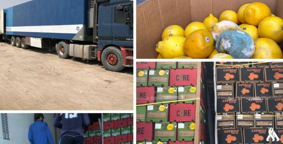 اعادة اصدار ارسالية ليمون مخالفة في جمرك سفوان الحدودي