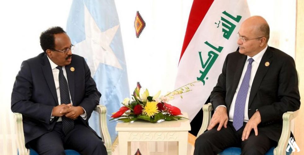 رئيس الجمهورية يستقبل نظيره الصومالي