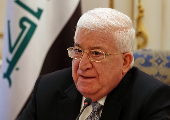 الرئيس معصوم يدين التفجير الإرهابي في صلاح الدين