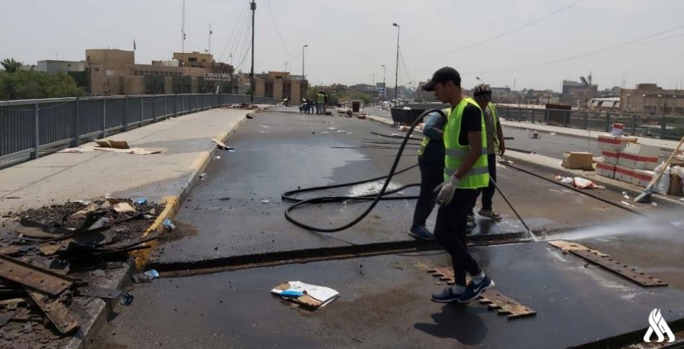 أمانة بغداد تنجز صيانة 8 مجسرات وتباشر باثنين آخرين