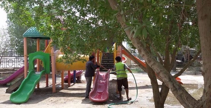 تهيئة مرافق الترفيه في المناطق الشعبية بمناسبة العيد