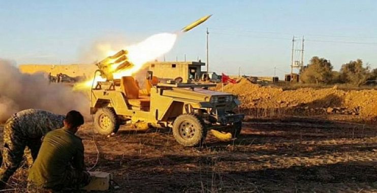 الحشد الشعبي يقصف أوكاراً للدواعش على الحدود السورية