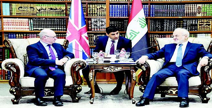 العراق يحث بريطانيا على المشاركة في إعمار المناطق المحررة