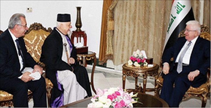 معصوم يتلقى رسالة شكر من رئيس الطائفة الأرمنية
