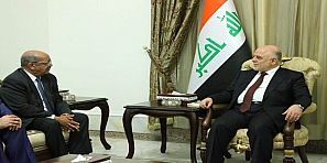 العبادي يستقبل وزير الشؤون الخارجية الجزائري والوفد المرافق له