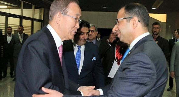 كي مون: يجب مساعدة العراق.. والجبوري: «التواجد الأممي دعم آخر للبلاد»