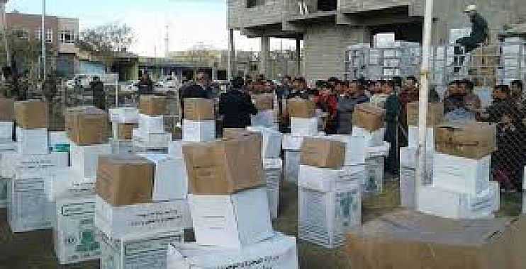 الهجرة توزع اكثر من 48 الف حصة اغاثية للنازحين في مخيمات الموصل
