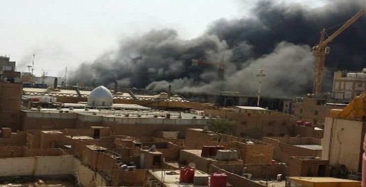 حريق في النجف يسفر عن حالات اختناق واضرار مادية