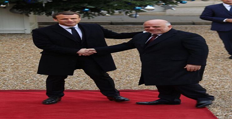 العبادي يلتقي ماكرون في الاليزيه