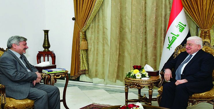 معصوم يبحث مع بحر العلوم سبل تعزيز الوحدة الوطنية