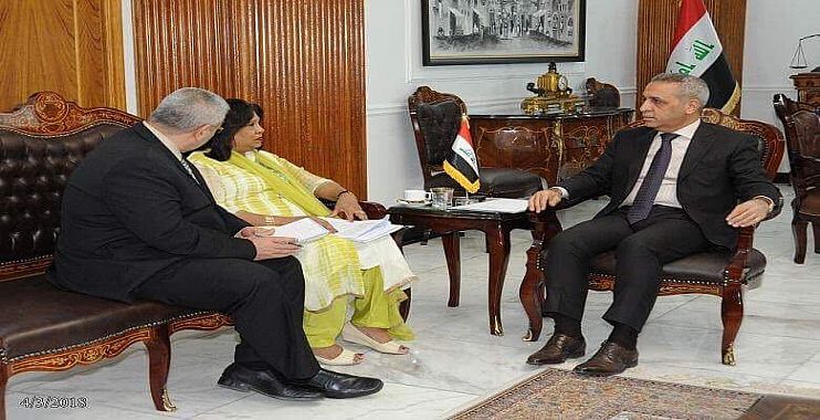 القاضي زيدان يستقبل الممثل الخاص للأمين العام للأمم المتحدة