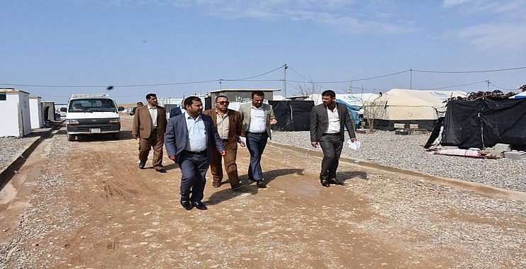 مفوضية حقوق الانسان في ديالى ترصد معوقات النازحين في مخيم “الوند2”